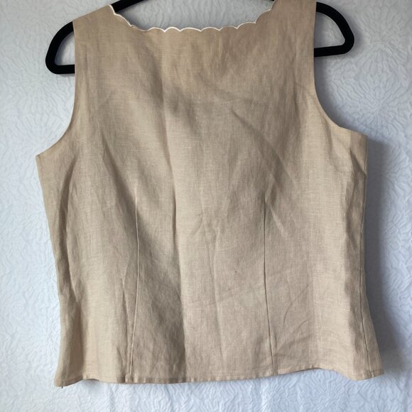 Real Comfort by CHADWICK'S 2-pc Set Sleeveless Top & Pants Embroidered size 10P - Picture 8 of 16